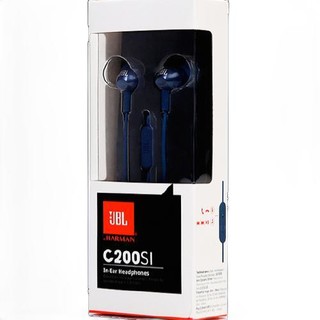 JBL 杰宝 C200SI 入耳式有线耳机 金属蓝 3.5mm