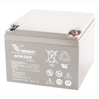 VISENCH 蓄电池 UPS电源 铅酸免维护蓄电池6FM26 26AH 12V EPS 直流屏专用