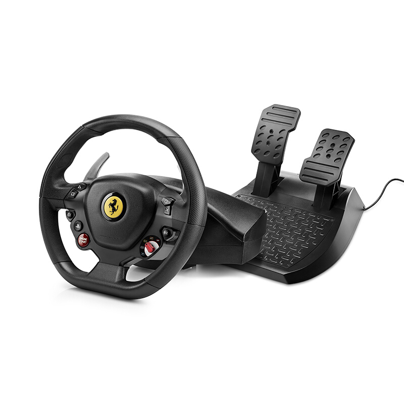THRUSTMASTER 图马思特 Ferrari 488 GTB Edition T80 弹力绳方向盘 黑色