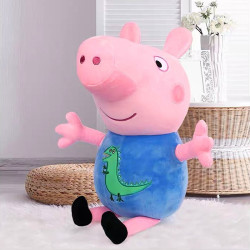 Peppa Pig 小猪佩奇 儿童毛绒玩具抱枕情人节礼物送女孩玩偶公仔生日礼物系列 66CM乔治(电绣款)