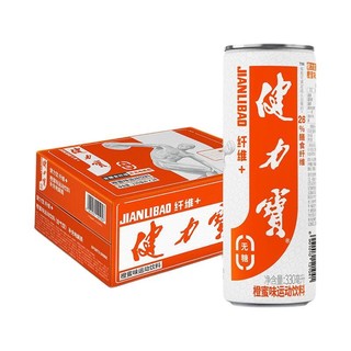JIANLIBAO 健力宝 纤维+ 无糖 运动饮料 橙蜜味 330ml*24罐