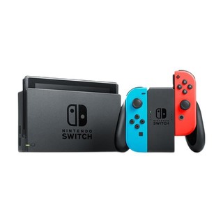Nintendo 任天堂 Nintendo Switch 游戏机 红蓝+游戏兑换卡+官方包膜
