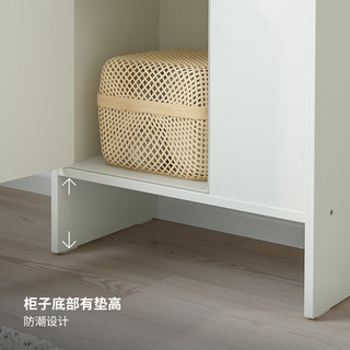 IKEA宜家BAGGEBO巴格布柜框和柜门80CM摩登白色 带门单柜50x30x80厘米白色