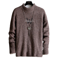 PLAYBOY 花花公子 男士半高领毛衣 19283JTSPL920 咖啡 XXXL