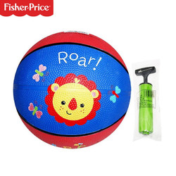Fisher-Price 费雪 儿童小皮球+打气筒 橙黄熊猫
