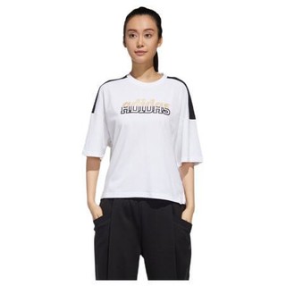 adidas 阿迪达斯 CVA GFX TEE 1 女子运动T恤 GK8740 白色 XL