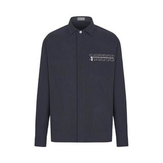 Dior 迪奥 Oblique 男士长袖衬衫 023C553A4816_C589 蓝色 39