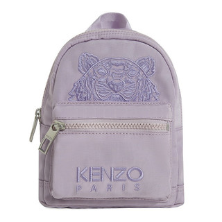 KENZO 凯卓 高田贤三 KENZO 21紫藤色虎头刺绣涤纶尼龙混纺迷你款双肩包