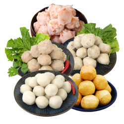 喜得佳潮汕正宗手工丸子火锅套餐25斤5拼组合丸子肉丸鱼丸生鲜火锅