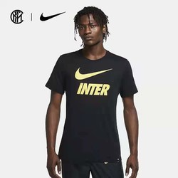 NIKE 耐克 Nike国米20-21赛季新品国际米兰男子短袖足球上衣CD0405-010系列短袖男士训练T恤 欧码（尺码偏大）