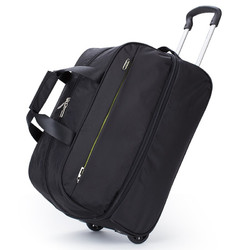 Carany 卡拉羊 拉杆包大容量可扩容旅行包可登机手提行李包袋男女带轮子拖包CX8443黑色