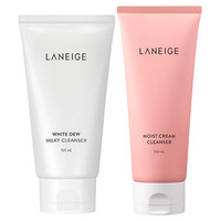 LANEIGE 兰芝 洁面套装(柔润晶透洁颜乳150ml&保湿滋养洁颜膏150ml)