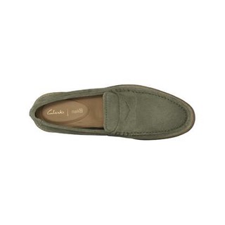 Clarks 其乐 Whitley Free 男士豆豆鞋 261396107 橄榄绿 42