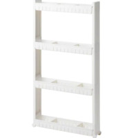 IKEA/宜家 LARSOLE 劳希乌勒 储物单元含脚轮 塑料 白色 57x13x104 厘米
