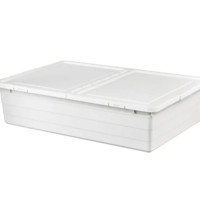 IKEA/宜家 SOCKERBIT 索克比 附盖储物盒 白色 50x77x19 厘米