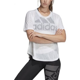 adidas 阿迪达斯 Magic Logo Tee 女子运动T恤 CZ8005 白色 M