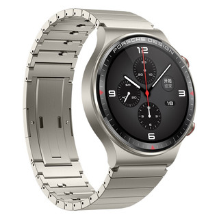 HUAWEI 华为 WATCH GT 2 保时捷设计款 智能手表 46.7mm 灰色 银色金属表带 (GPS、血氧、心率）