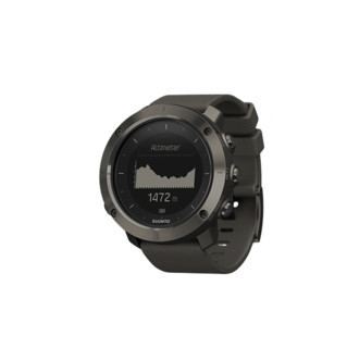 SUUNTO 颂拓 SS021843000 智能手表 50mm 黑色 硅胶表带 黑色(GPS、导航）