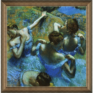 Artron 雅昌 埃德加·德加《蓝色舞者》73×74cm  现代简约北美式欧式人物油画 装饰画 油画布