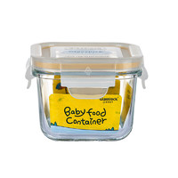 Glasslock baby Glasslock韩国进口宝宝婴儿辅食盒钢化玻璃方形210ml*3