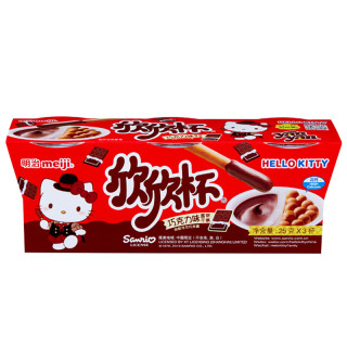 meiji明治欣欣杯酱饼干条巧克力味25g3杯