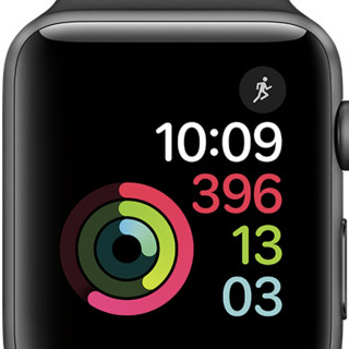 Apple 苹果 Watch Series 2 智能手表 42mm GPS版 深空灰色铝金属表壳 黑色运动型表带（游泳、心率、防水、GPS、运动）