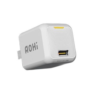 AOHI 奥海 Magcube AOC-C002 手机充电器 Type-C 20W+MFi认证 Type-C转Lightning 20W 数据线 1m 白色