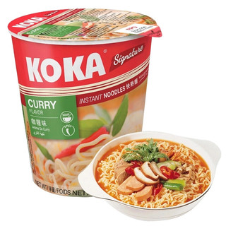 新加坡进口泡面 KOKA方便面鸡汤味咖喱味快熟汤面多口味70g*3杯/6杯/8杯面桶装 鸡汤+咖喱+海鲜