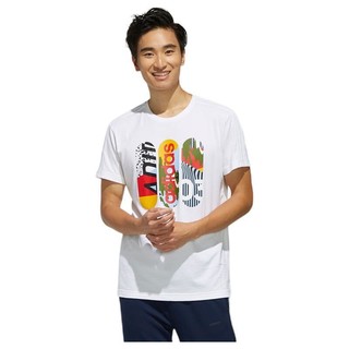 adidas NEO M CS SKT TEE 1 男子运动T恤 FK9917 白色 L