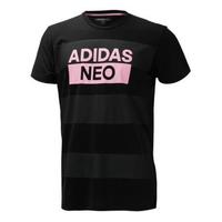adidas NEO M CS STRPD TEE 男子运动T恤 DW8140 黑色 XXL