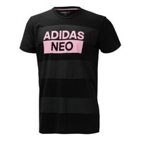 adidas NEO M CS STRPD TEE 男子运动T恤 DW8140 黑色 XL