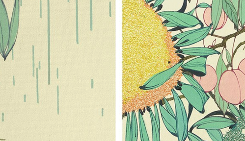 buybuyART 买买艺术 林珑 植物花卉艺术装饰画《梅子黄时雨》50x50cm 金色框