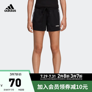 adidas ORIGINALS 阿迪达斯官网 adidas W E 3S SHORT 女装夏季运动型格短裤DP2405 黑/白 A/M(165/72A)