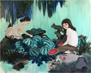 Artron 雅昌 刘晨阳签名版画《晴朗的恩赐》 52×62cm 现代简约 沙发背景墙装饰画挂画