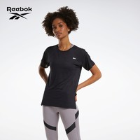 Reebok 锐步 官方运动健身夏季基础LOGO女子合身短袖圆领T恤FT0968