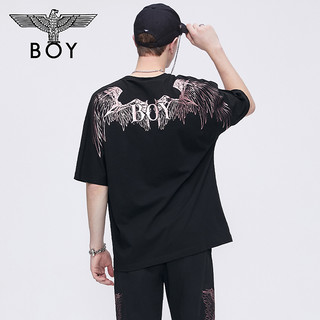 BOY LONDON 伦敦男孩 boylondon旗舰2021新款时间解码闪粉翅膀短袖t恤男t恤夏女101502