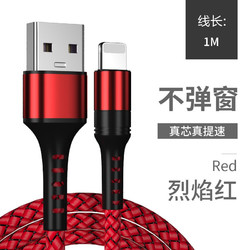 Snax 希诺仕 苹果数据线快充充电线USB电源线 1米 红色