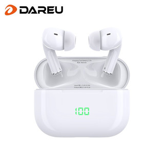 Dareu 达尔优 dareu)D1真无线蓝牙耳机 入耳式游戏耳机 音乐耳机 运动耳机防水低延迟 华为oppo苹果通用 白色