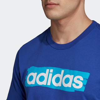 adidas 阿迪达斯 E LIN BRUSH T 男子运动T恤 DV3052 蓝色 L