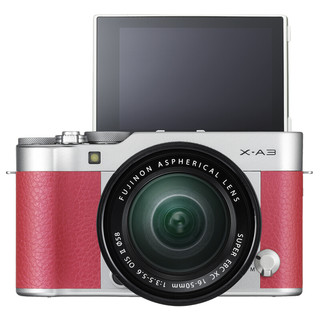 FUJIFILM 富士 X-A3 APS-C画幅 微单相机 玫红色 EBC XC 16-50mm F3.5 OIS II 变焦镜头 单头套机