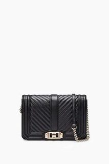 Chevron Quilted Small Love Crossbody