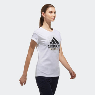 adidas 阿迪达斯 TEE GZ 女子运动T恤 DT2546 白色 XL