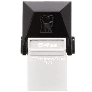 Kingston 金士顿 DataTraveler系列 DTDUO3 USB 3.0 U盘 银色 64GB USB/Micro USB双口