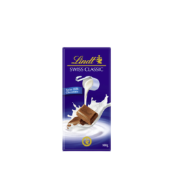 Lindt 瑞士莲 Swiss Classic瑞士经典 牛奶巧克力 100g 排块装