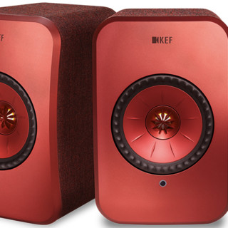 KEF LSX 2.0声道 家居 Hi-Fi无线蓝牙音箱 魔力红