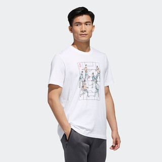 adidas 阿迪达斯 UB GFX TEE 2 男子运动T恤 GF3986 白色 XS