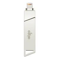 aigo 爱国者 U368 USB 3.0 U盘 银色 128GB Lightning/USB-A双口