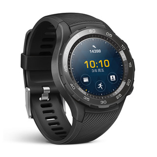 HUAWEI 华为 LEO-BX9 智能手表 45mm 碳晶黑 硅胶表带 碳晶黑（GPS、心率）