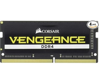 Corsair 美商海盗船 Vengeance SODIMM 内存模块，32GB (4x8GB) DDR4-4000 (PC4-32000) CL19，适用于 Intel 英特尔X299 系统 - CMSX32GX4M4X4000C19