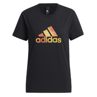adidas 阿迪达斯 FI FOIL TEE 女子运动T恤 GP0701 黑色 XL